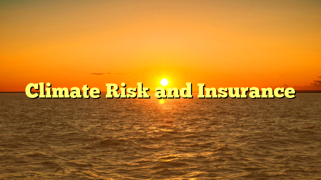 Climate Risk and Insurance
