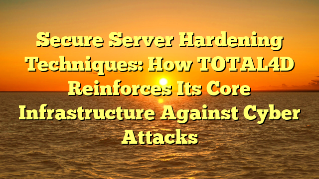 Secure Server Hardening Techniques: How TOTAL4D Reinforces Its Core Infrastructure Against Cyber Attacks